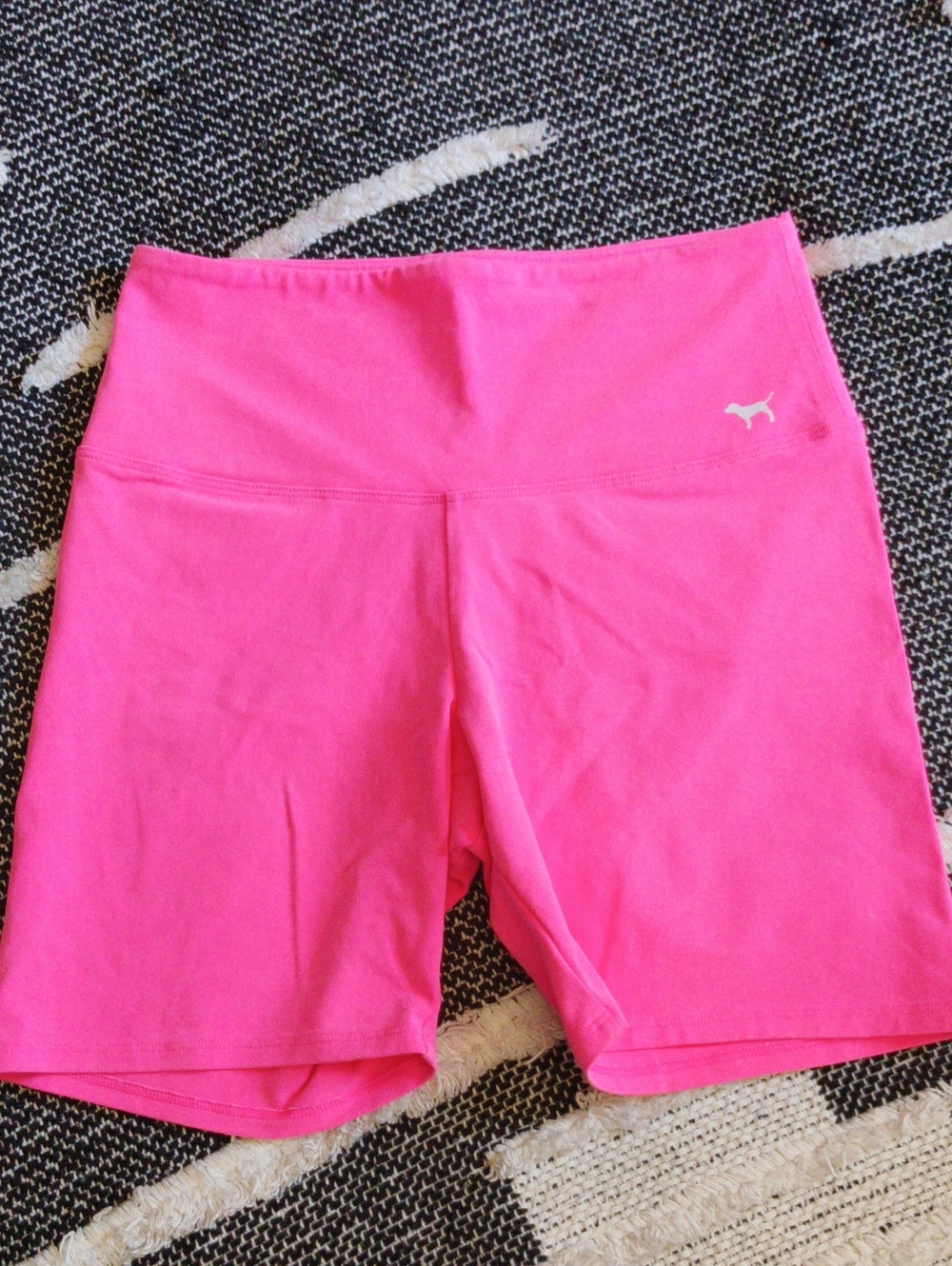 PINK Victoria's Secret Bright Pink High-Waist Bike Shorts M